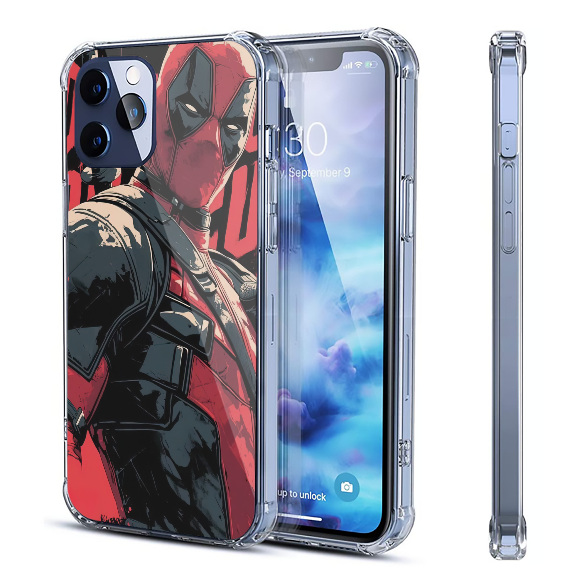 （画像用） Deadpool デッドプール 【iPhone 12シリーズ対応】透明スマホケース（クリアソフトケース）